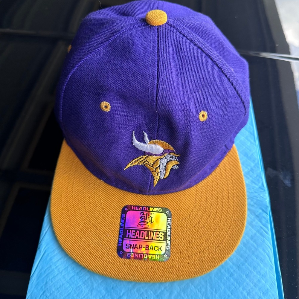 Minnesota Vikings Hat Headlines Snapback Purple/Gold